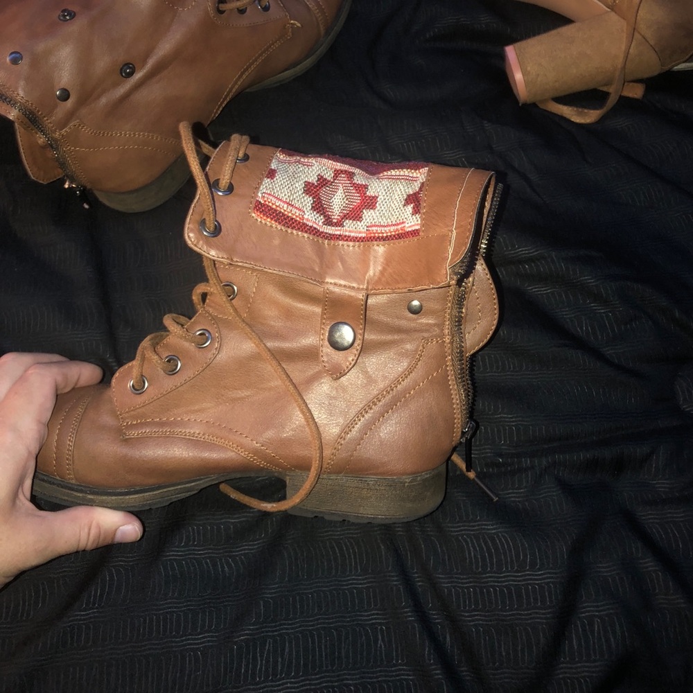 JustFab combat boots (multiple ways to wear)